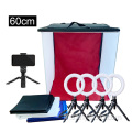 Kit de tente de caisson lumineux portable 24 pouces/60 cm LED Softbox